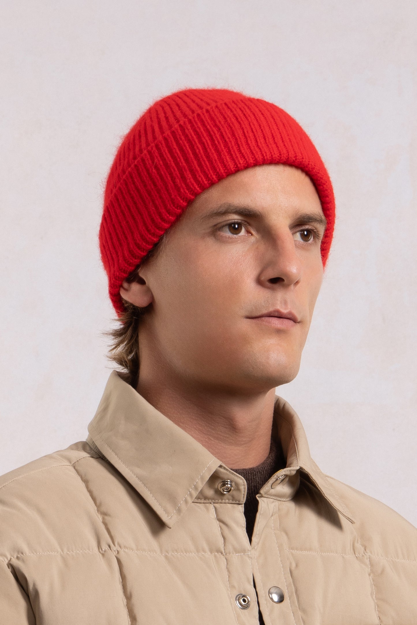 Wool Beanie - Red