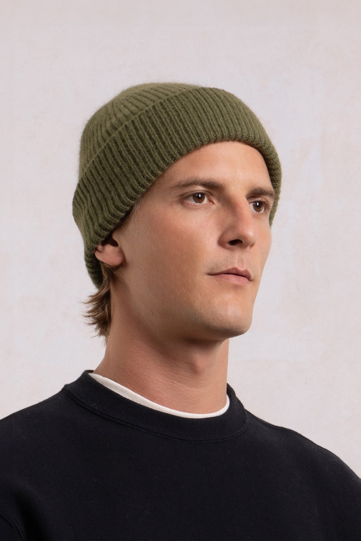 Wool Beanie - Military Green