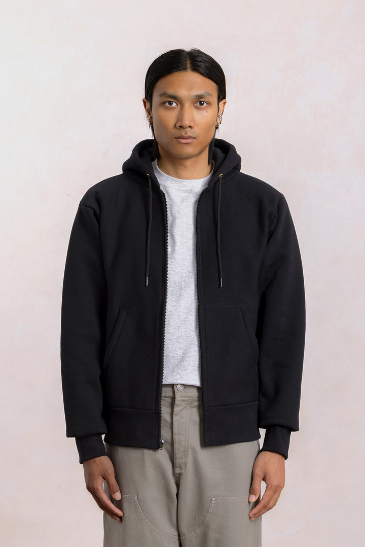 Zipped hoodie Max-weight - Black