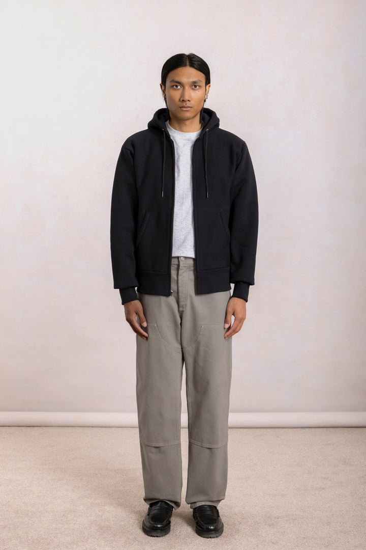 Zipped hoodie Max-weight - Black