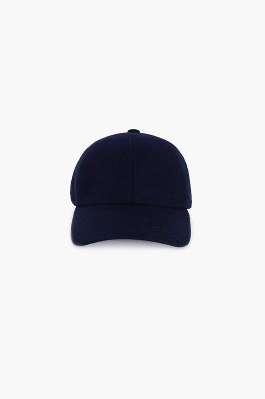 Casquette '6 panel' - Laine Bleu Marine