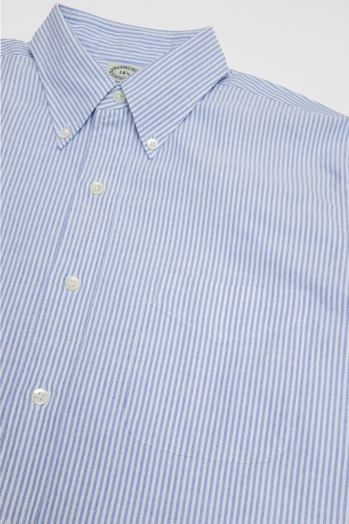 'Vintage Ivy' Shirt in blue striped oxford