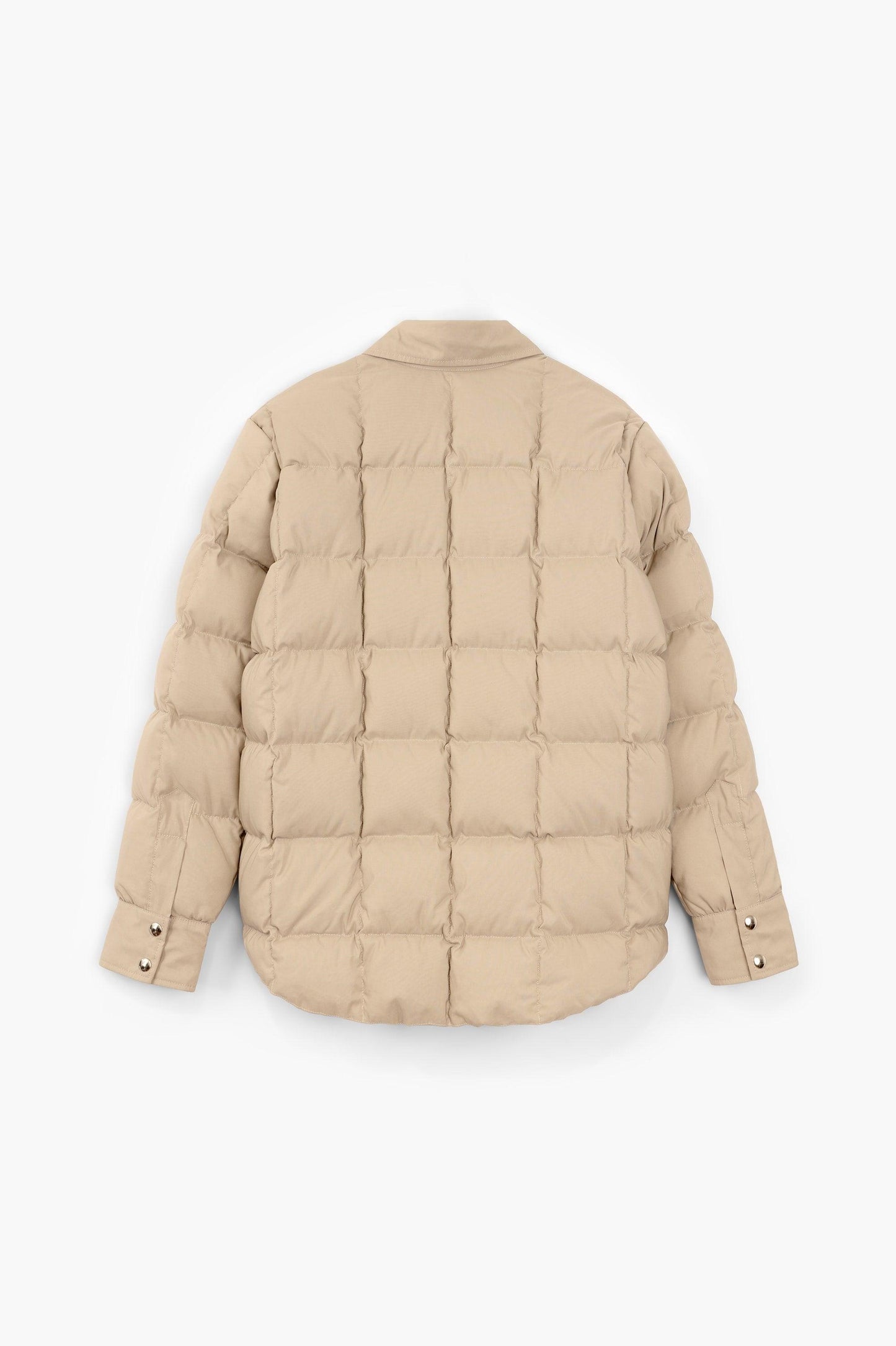 Down Jacket Overshirt - Beige/Orange