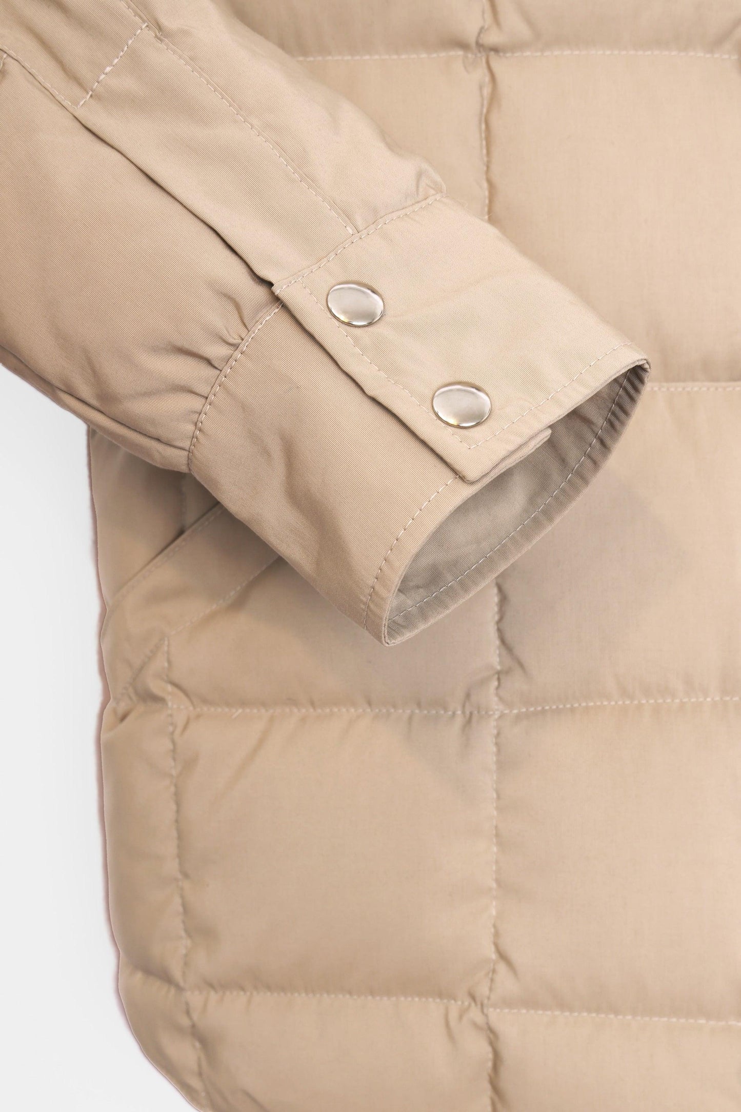 Down Jacket Overshirt - Beige/Orange