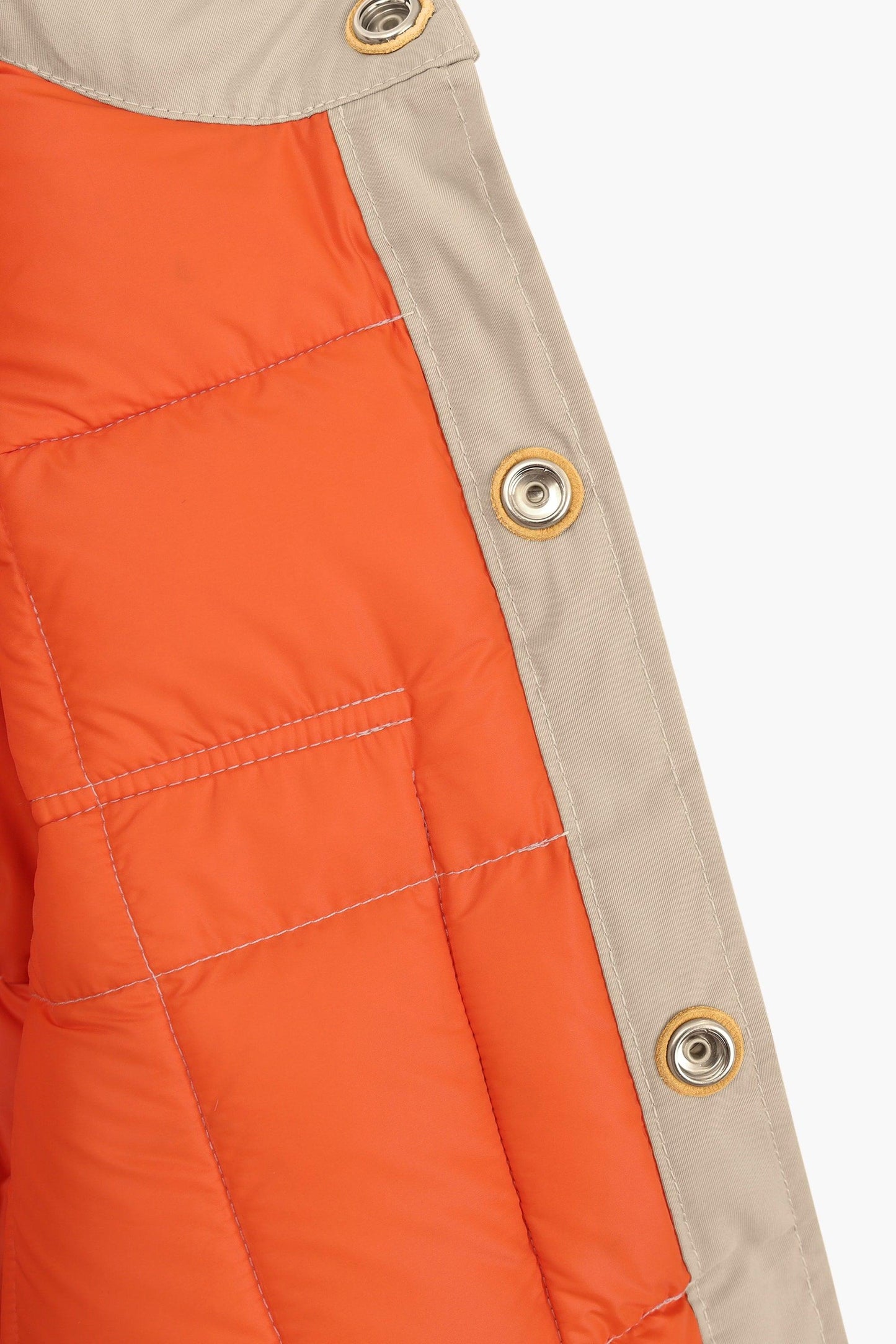 Down Jacket Overshirt - Beige/Orange