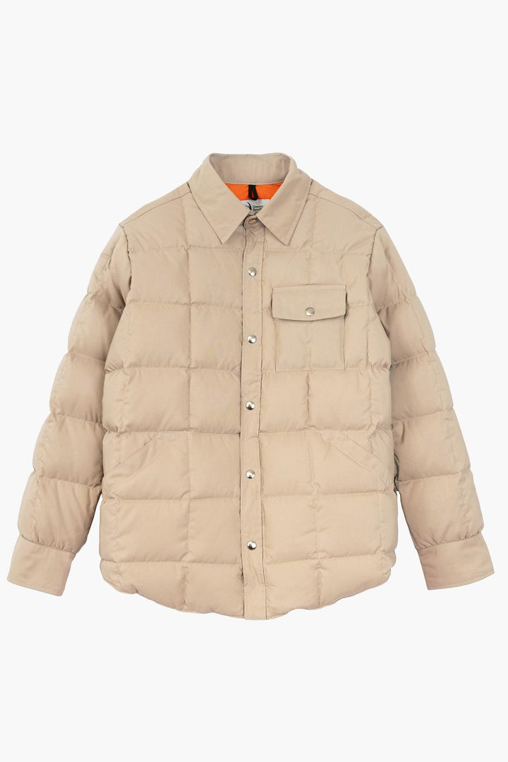 Down Jacket Overshirt - Beige/Orange