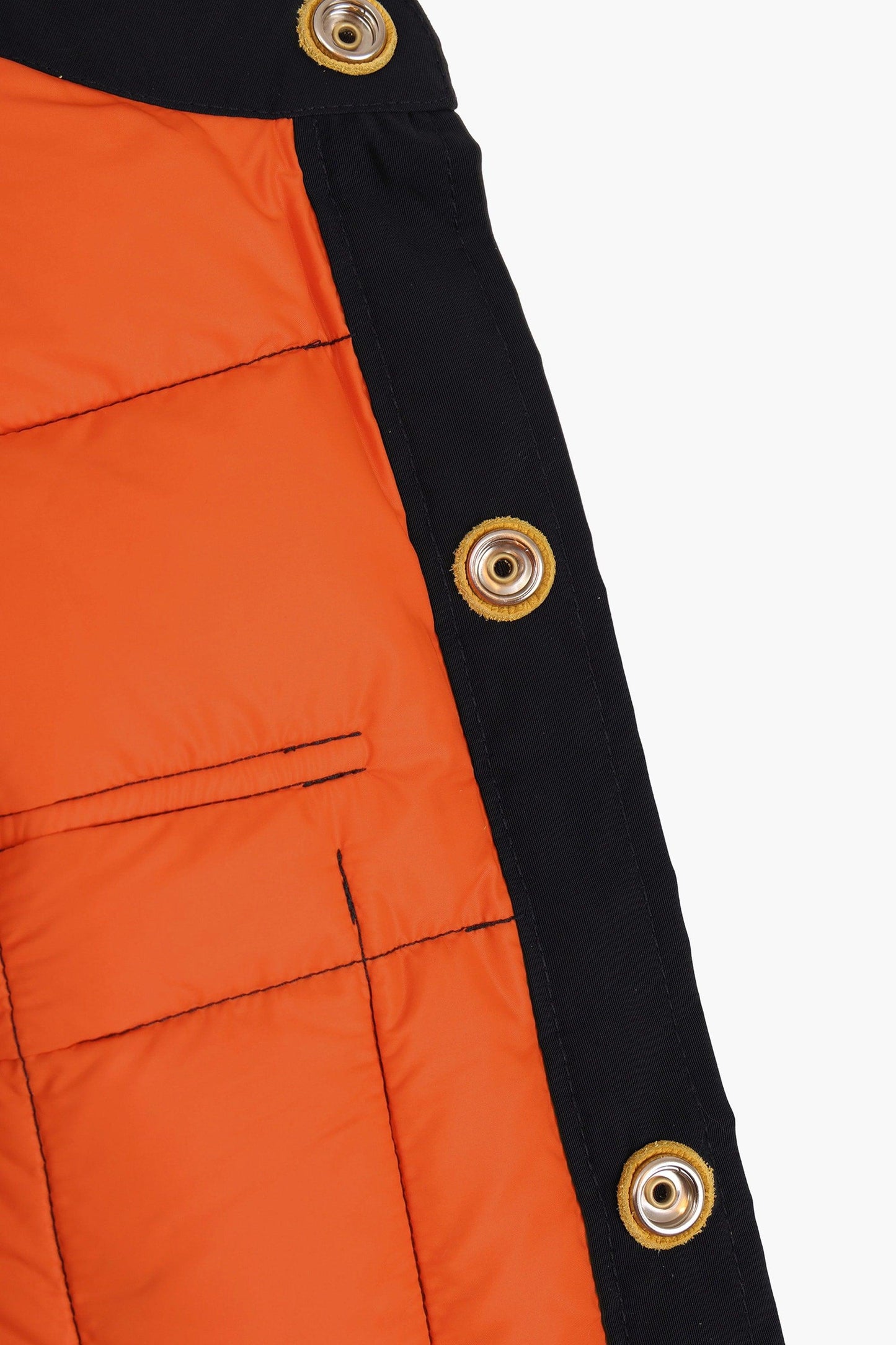 Down Jacket Overshirt - Black/Orange