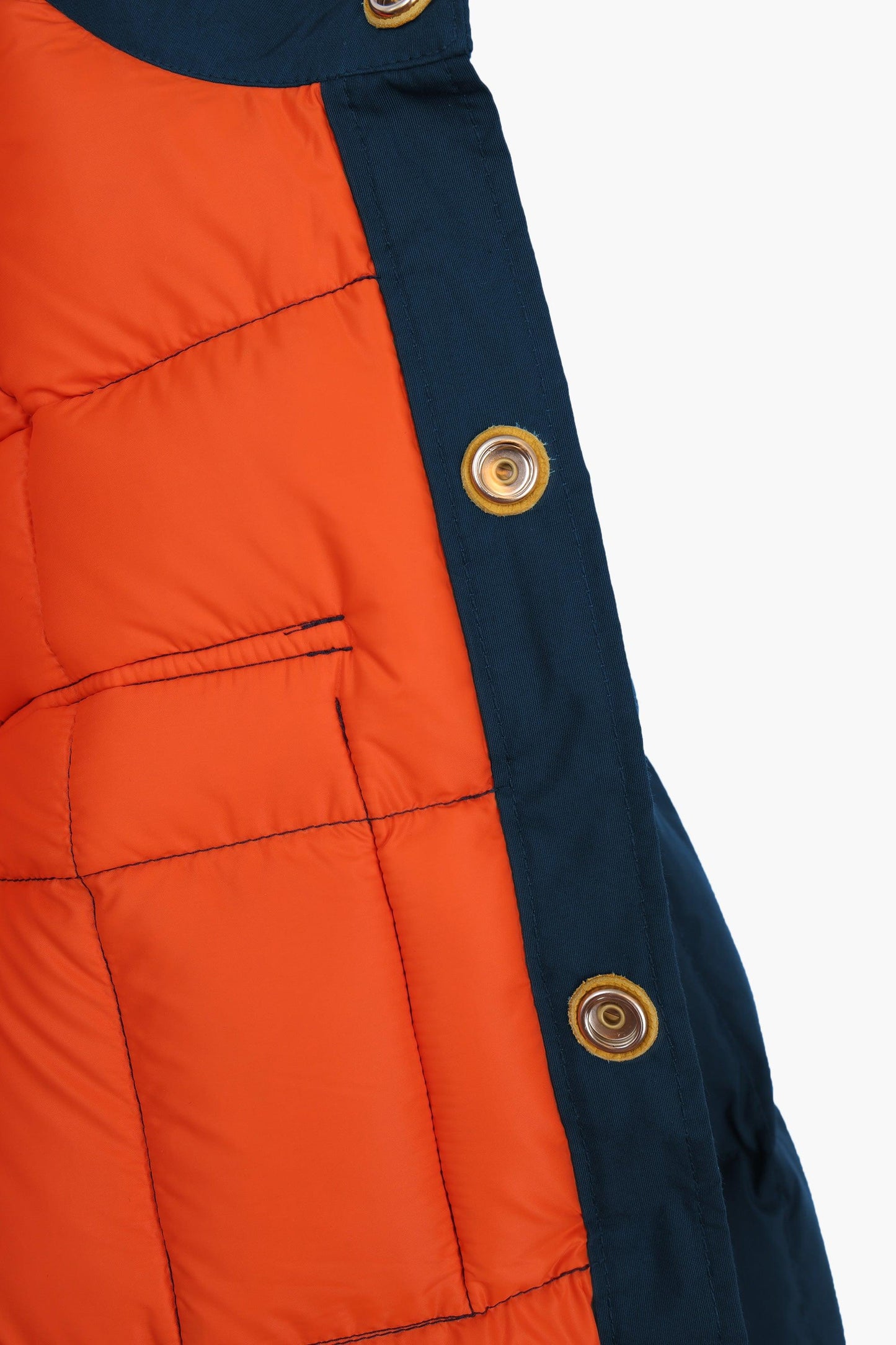 Down jacket overshirt - Navy/Orange