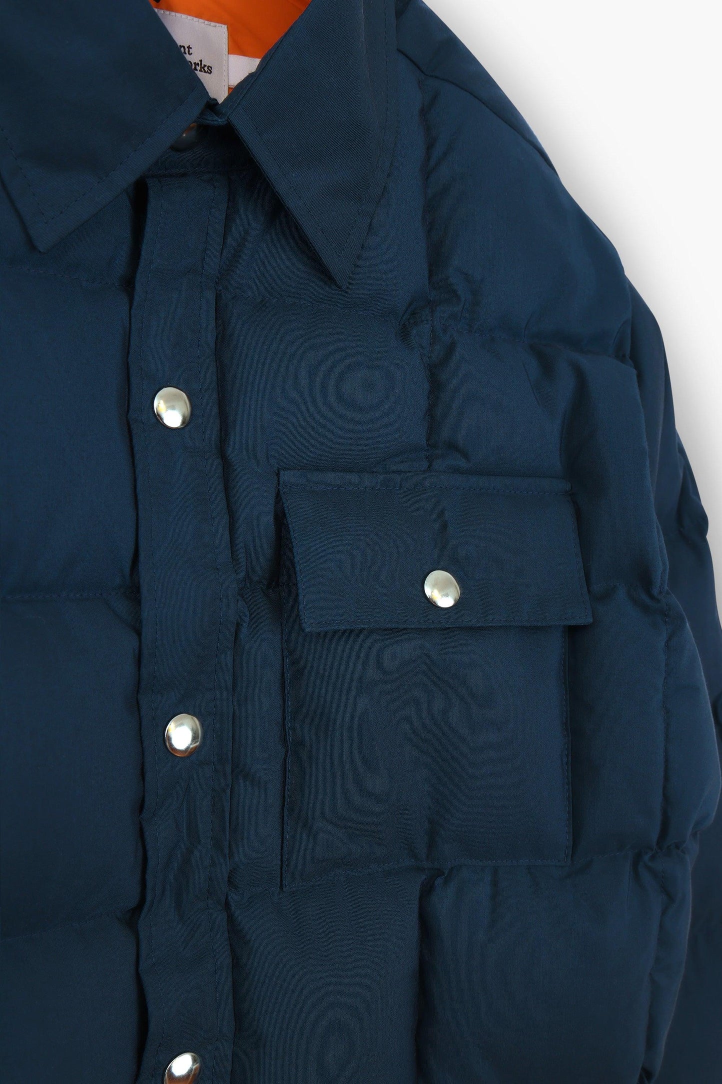 Down jacket overshirt - Navy/Orange