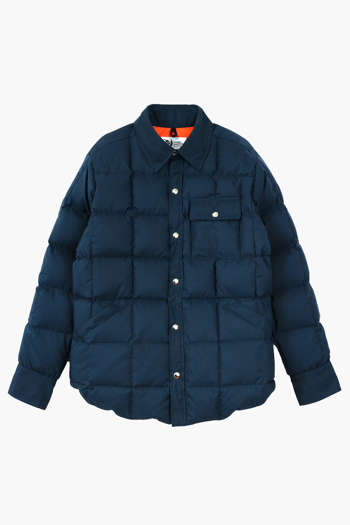 Down jacket overshirt - Navy/Orange