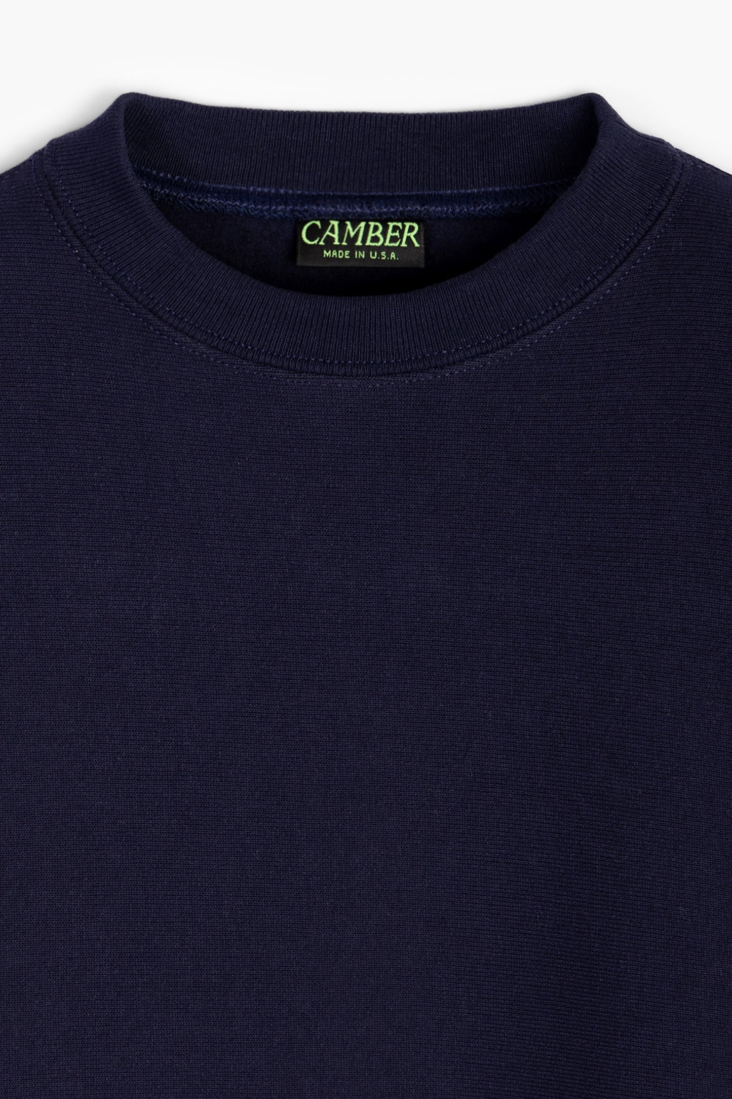 Collar of Crewneck Camber Navy Blue