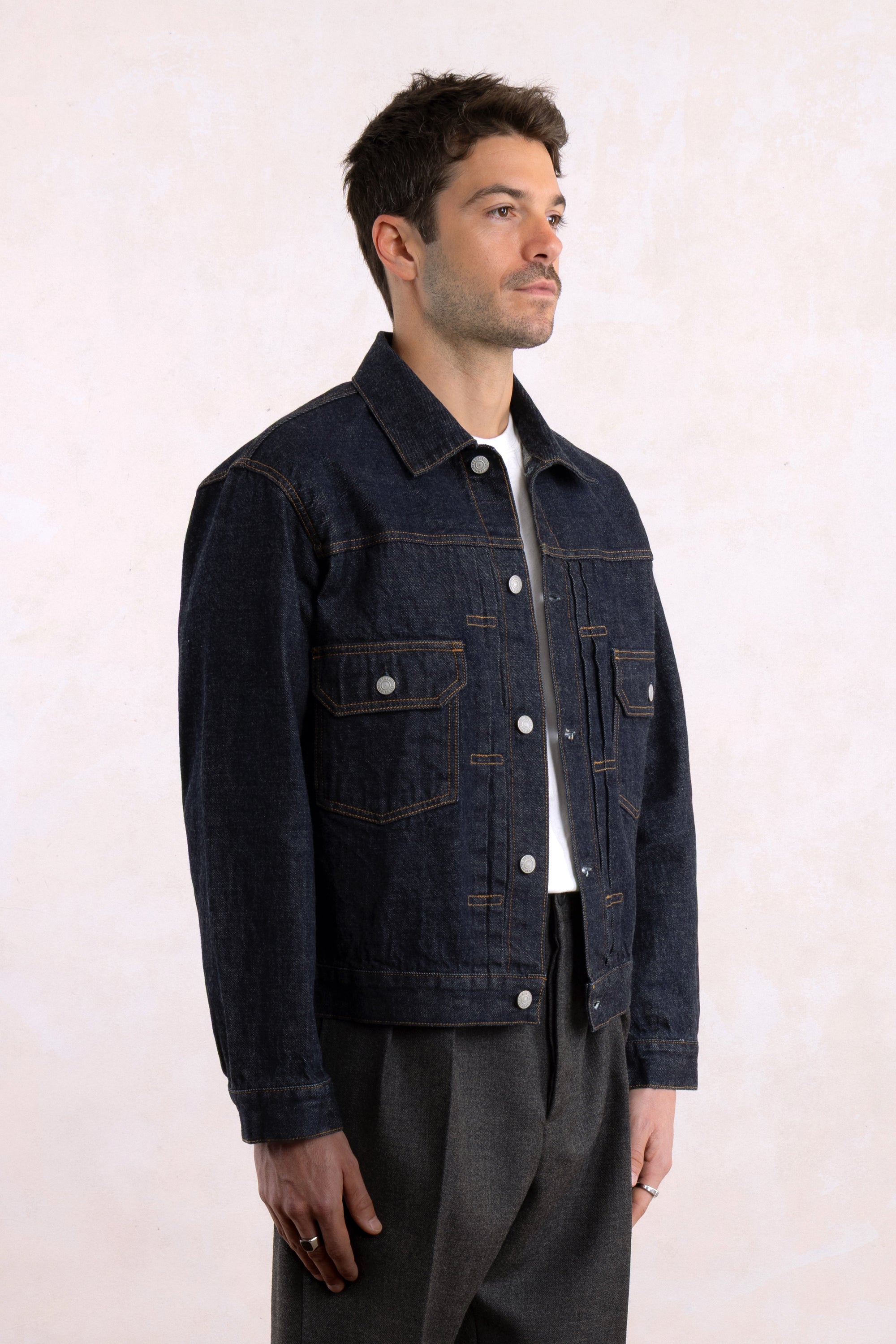 Demil MFG - Veste Trucker Type II 'Pioneer Jacket' Denim Selvedge Brut ...