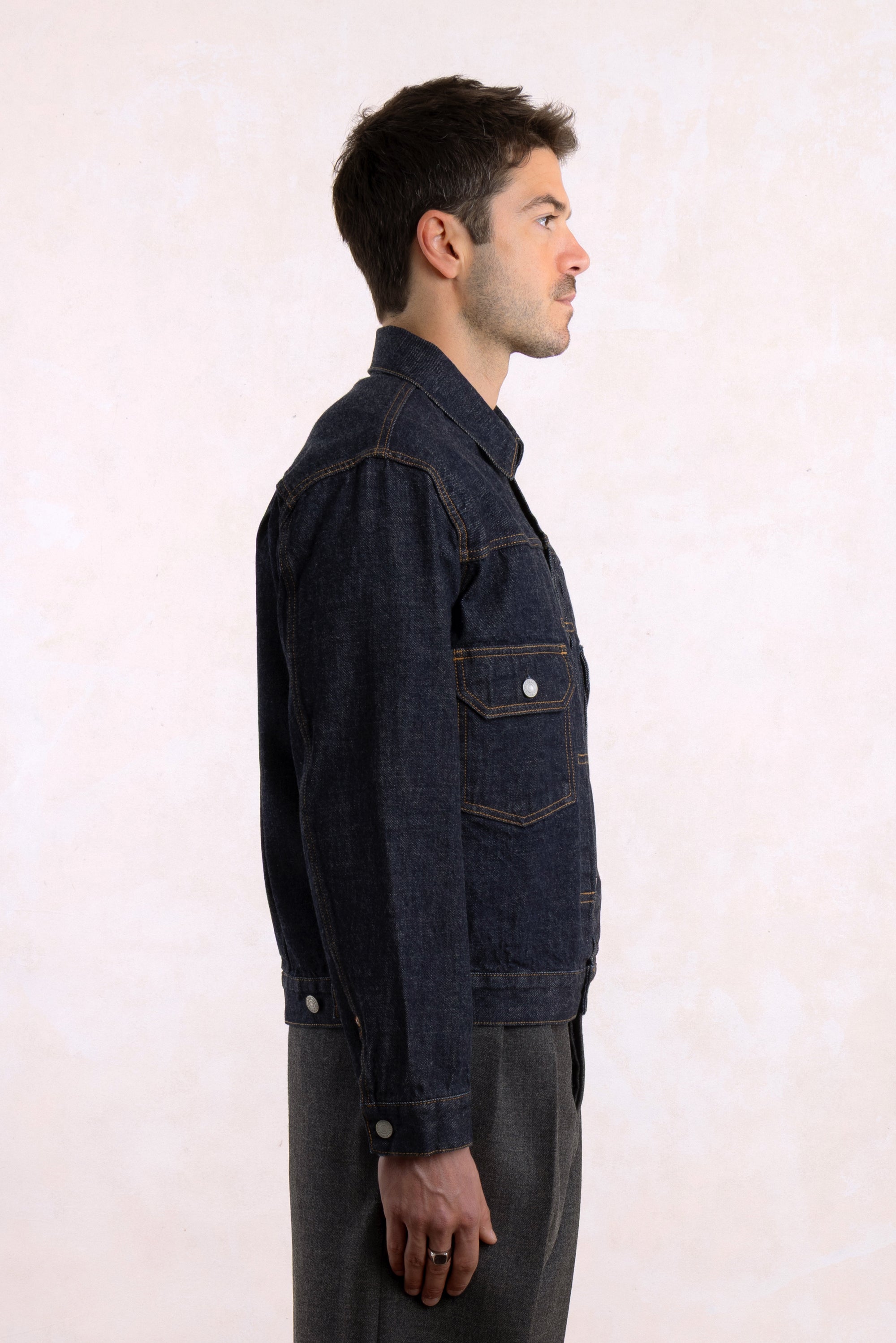 Demil MFG - Veste Trucker Type II 'Pioneer Jacket' Denim Selvedge Brut ...