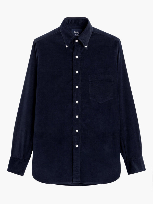 Chemise en velours côtelé - Marine