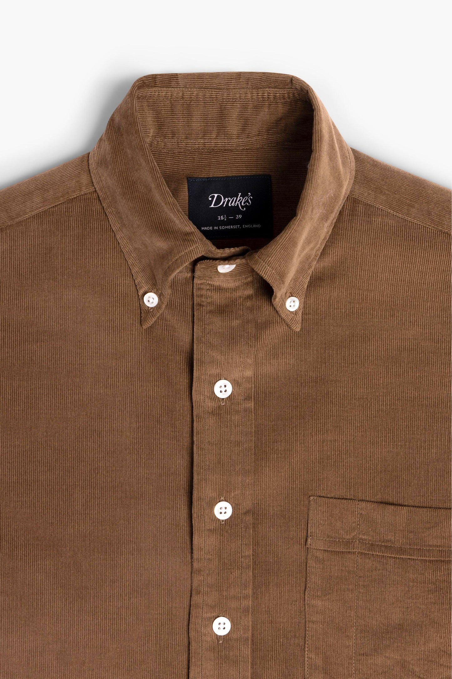 Chemise en velours côtelé - Marron