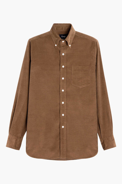 DRAKE'S - Brown Corduroy Shirt – suuupply
