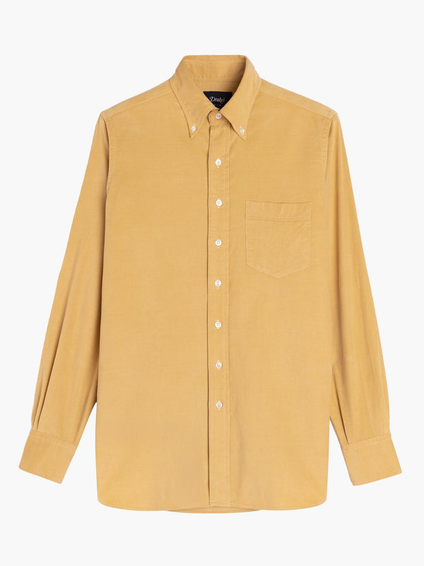Chemise en velours côtelé - Jaune