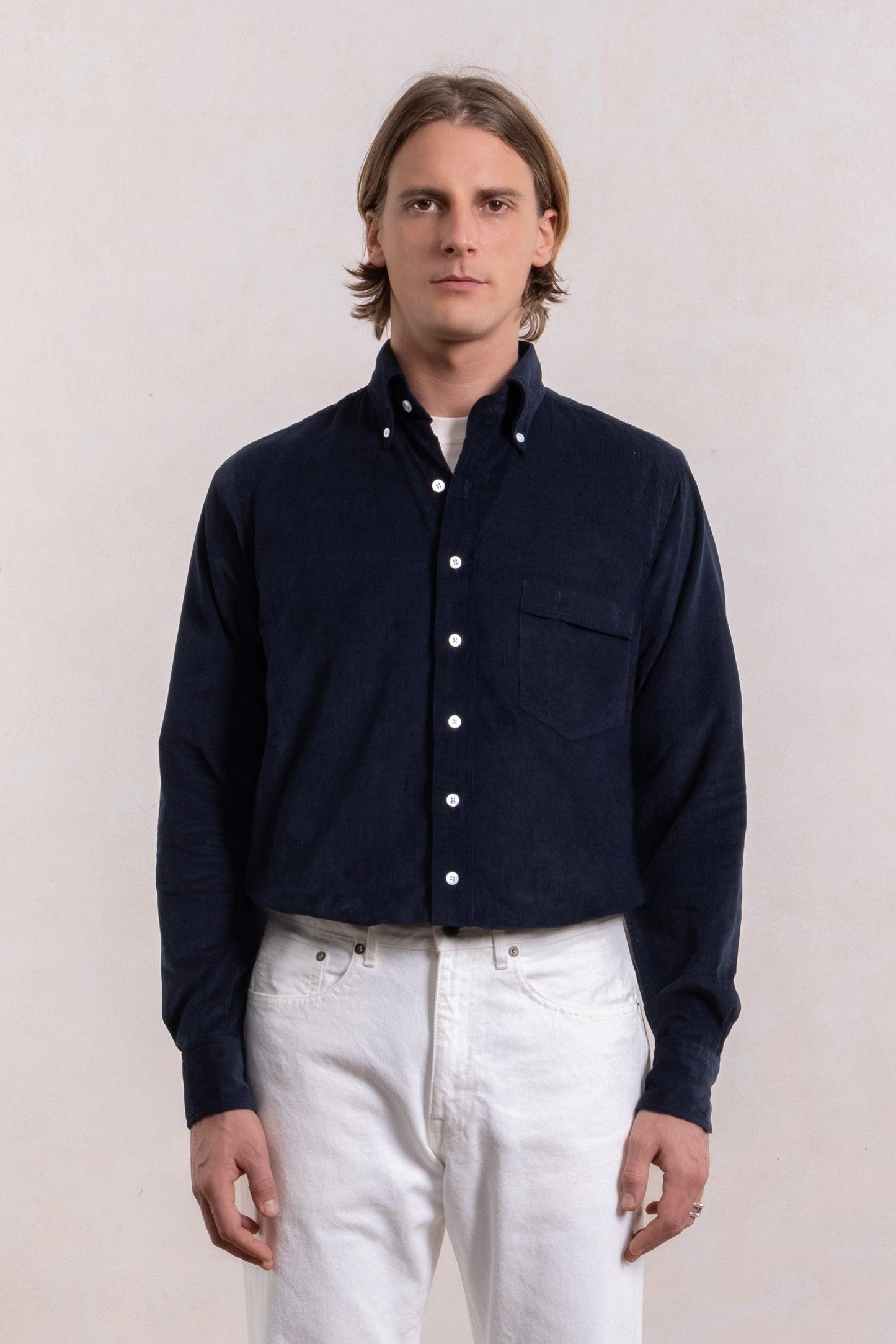 Corduroy Shirt - Navy