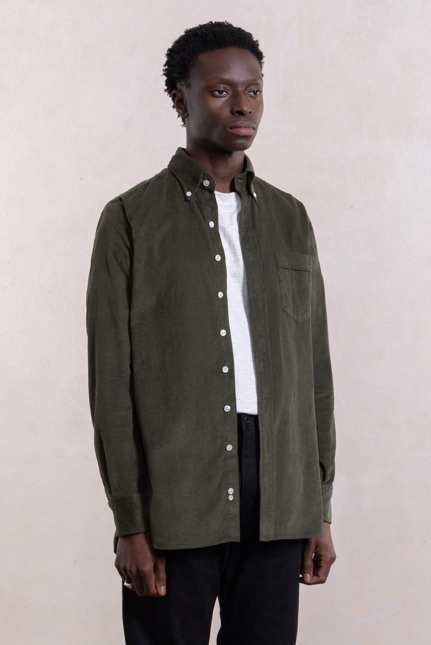 Corduroy Shirt - Olive