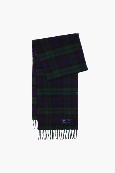 MOON - Checked lambswool scarf - Black Watch Check – suuupply