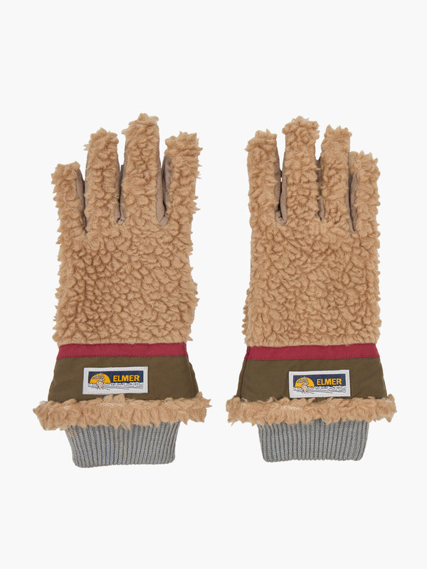 Gants en laine bouclée - Camel