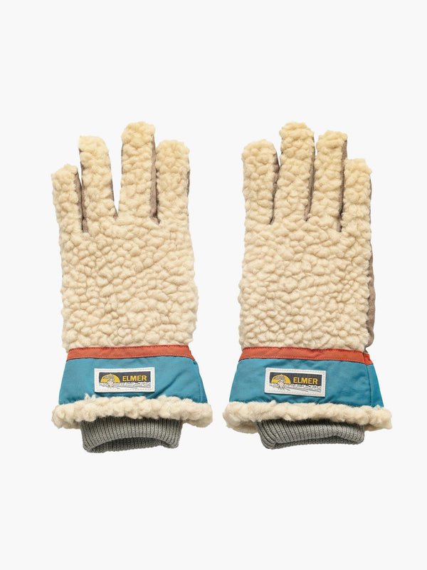 Gants en laine bouclée - Beige