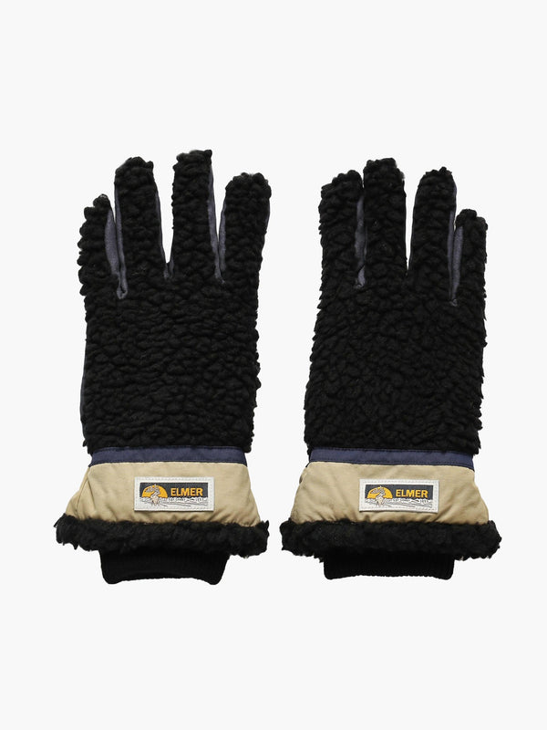 Gants en laine bouclée - Noir