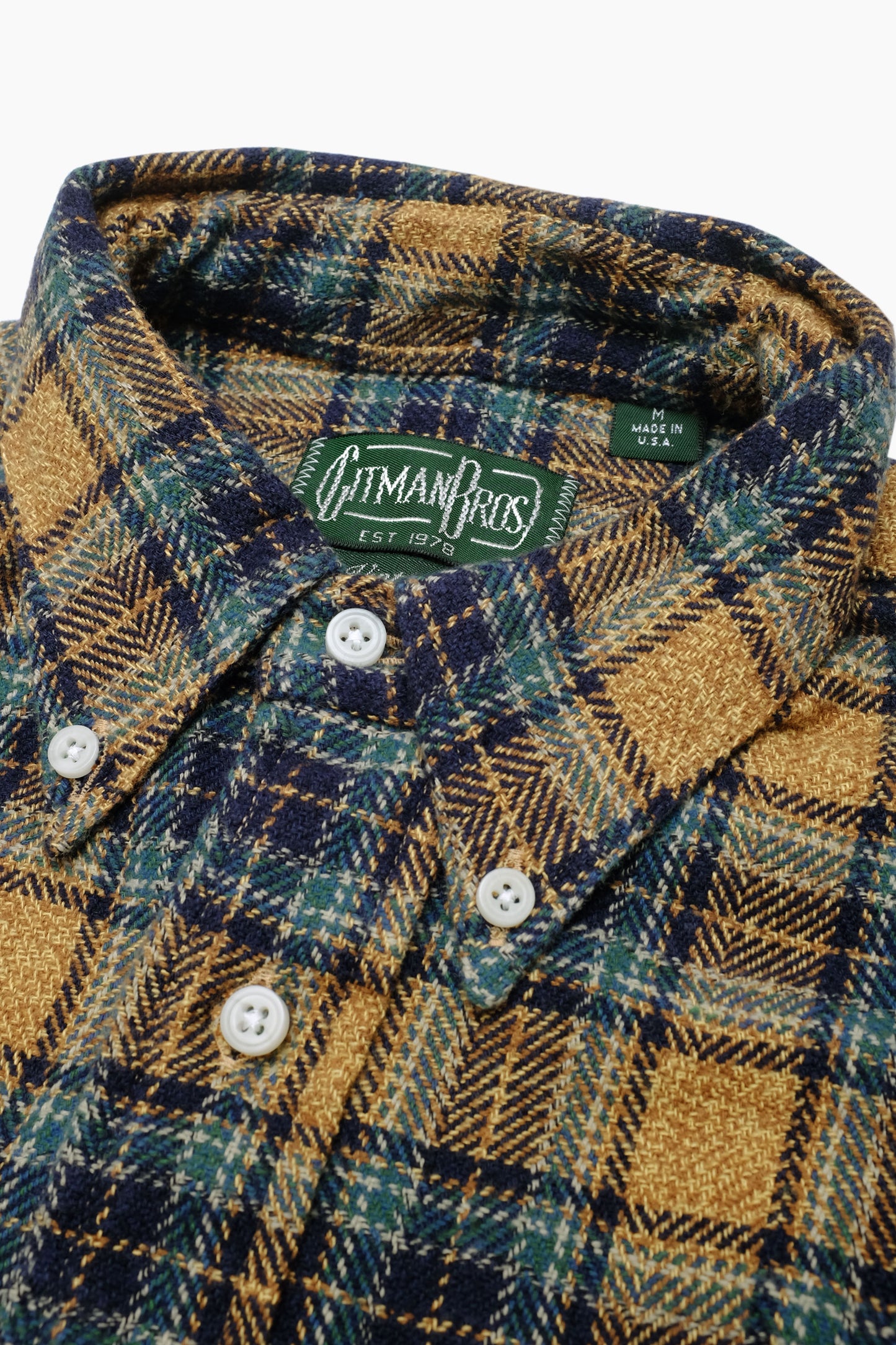 Checked tweed flannel shirt - Yellow