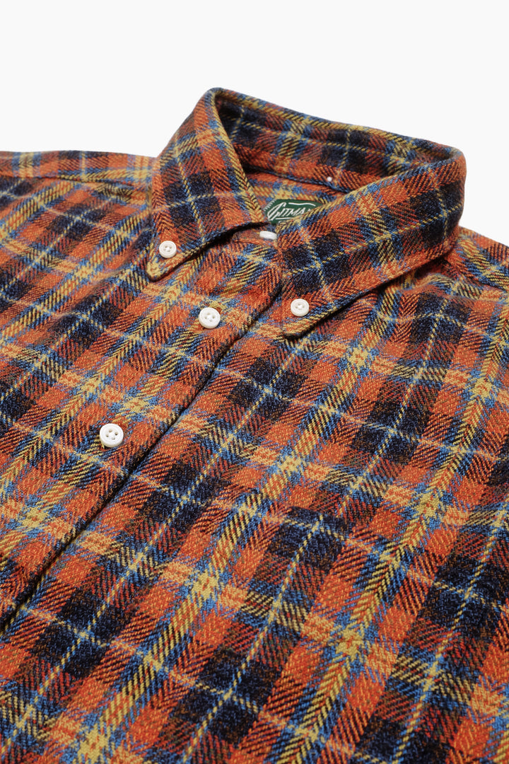 Checked tweed flannel shirt - Red