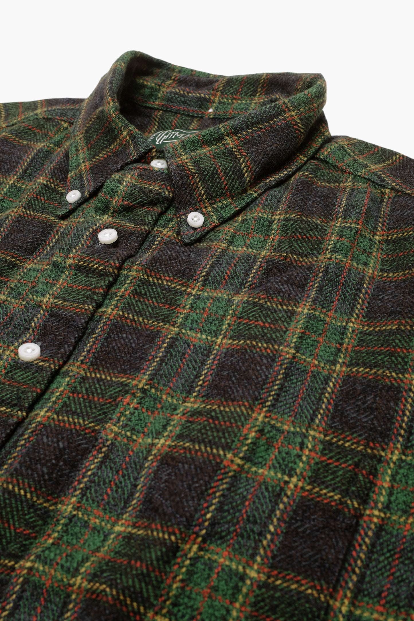 Chemise en flanelle tweed à carreaux - Vert