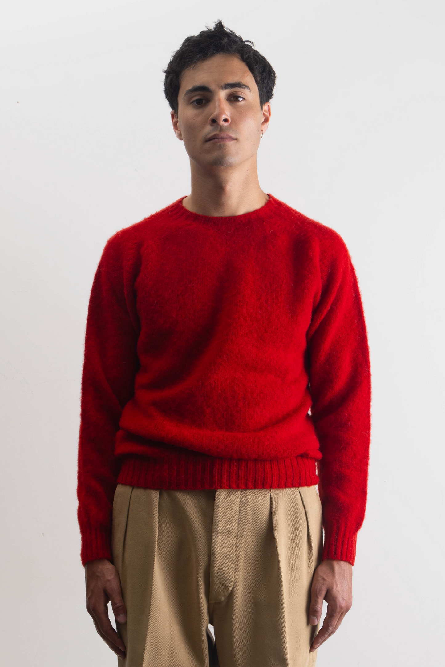 Shaggy Dog sweater in red wool