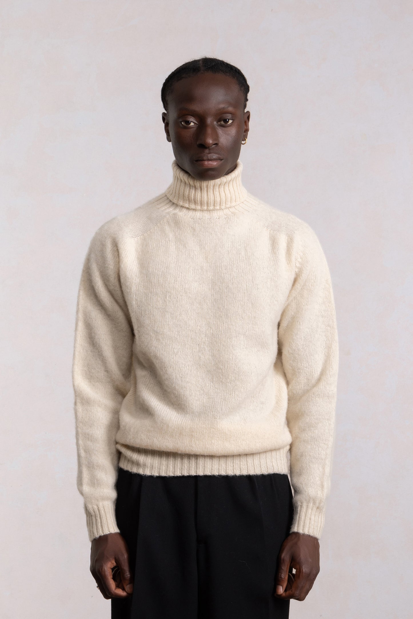 Shaggy Dog wool turtleneck sweater - Cream