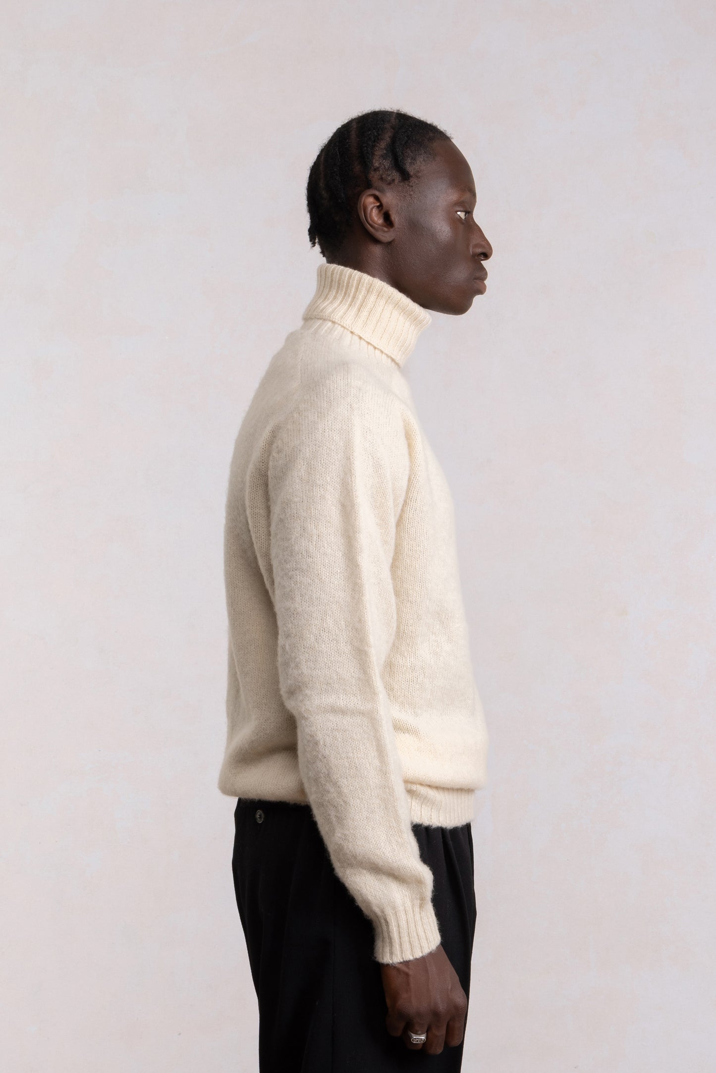 Shaggy Dog wool turtleneck sweater - Cream