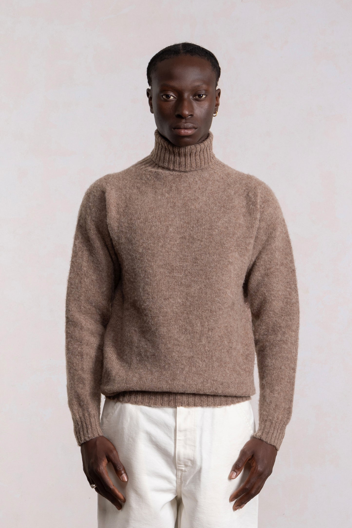 Shaggy Dog wool turtleneck sweater - Brown