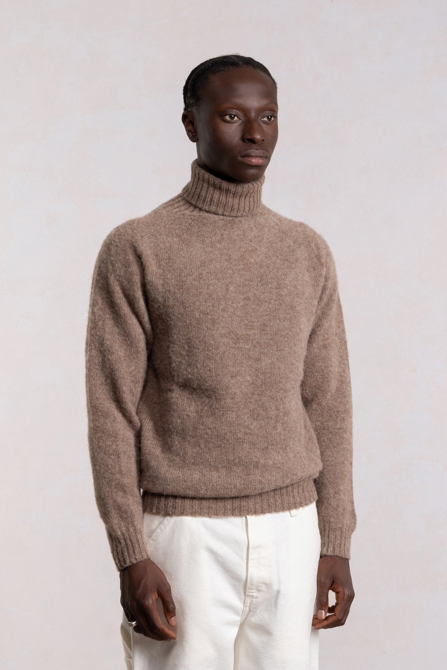 Shaggy Dog wool turtleneck sweater - Brown