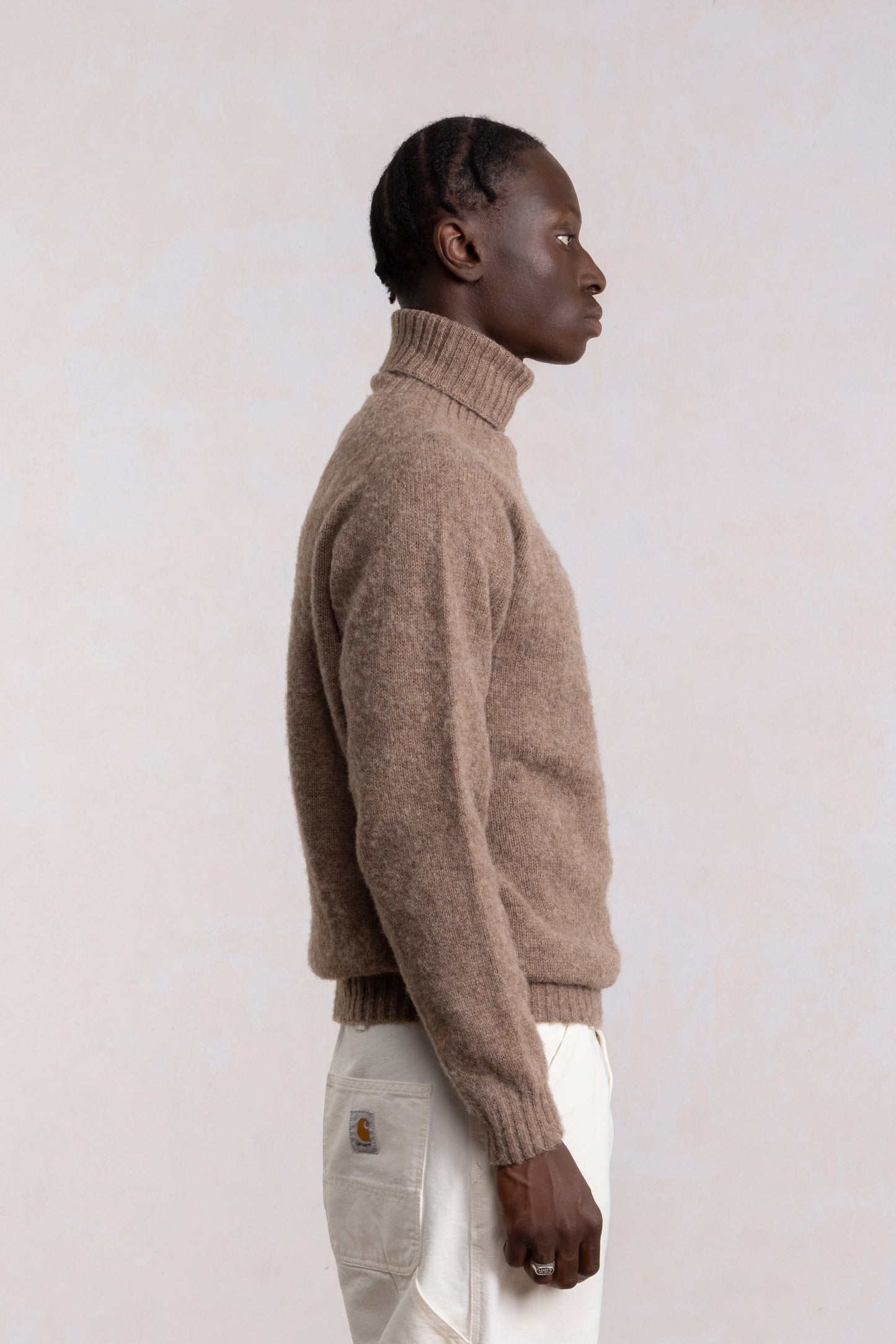 Shaggy Dog wool turtleneck sweater - Brown