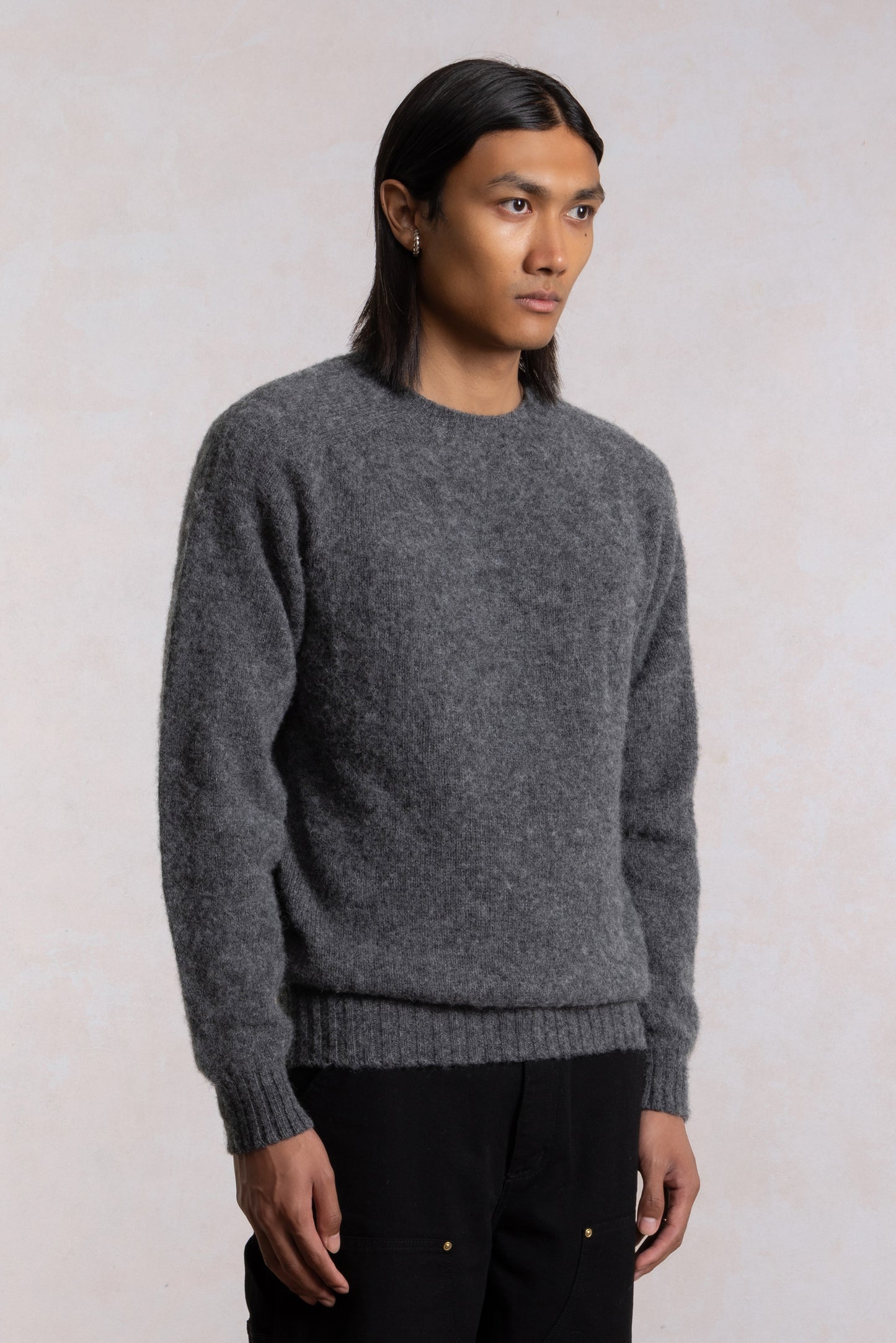 Shaggy Dog Sweater - Dark Gray