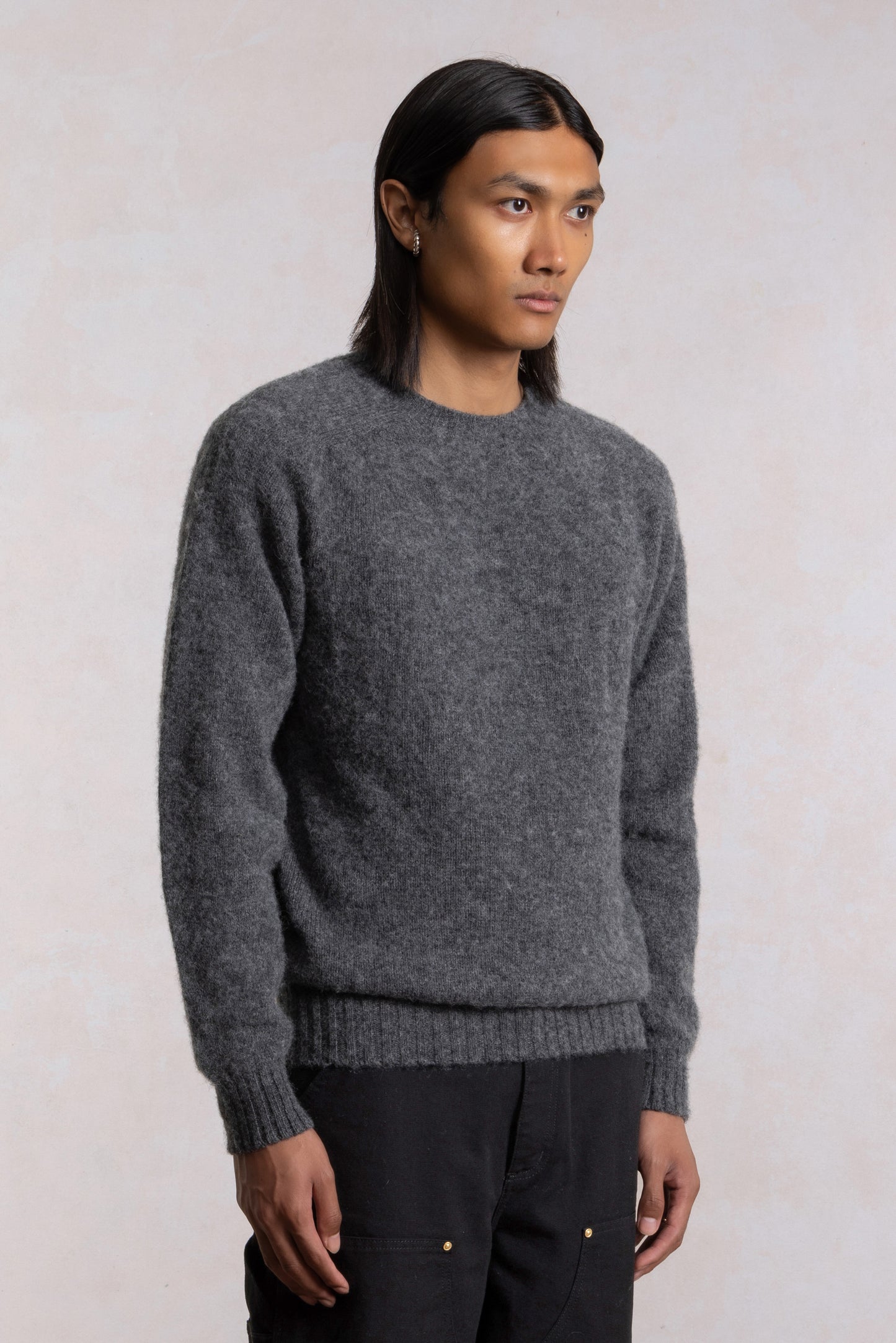 Shaggy Dog Sweater - Dark Gray