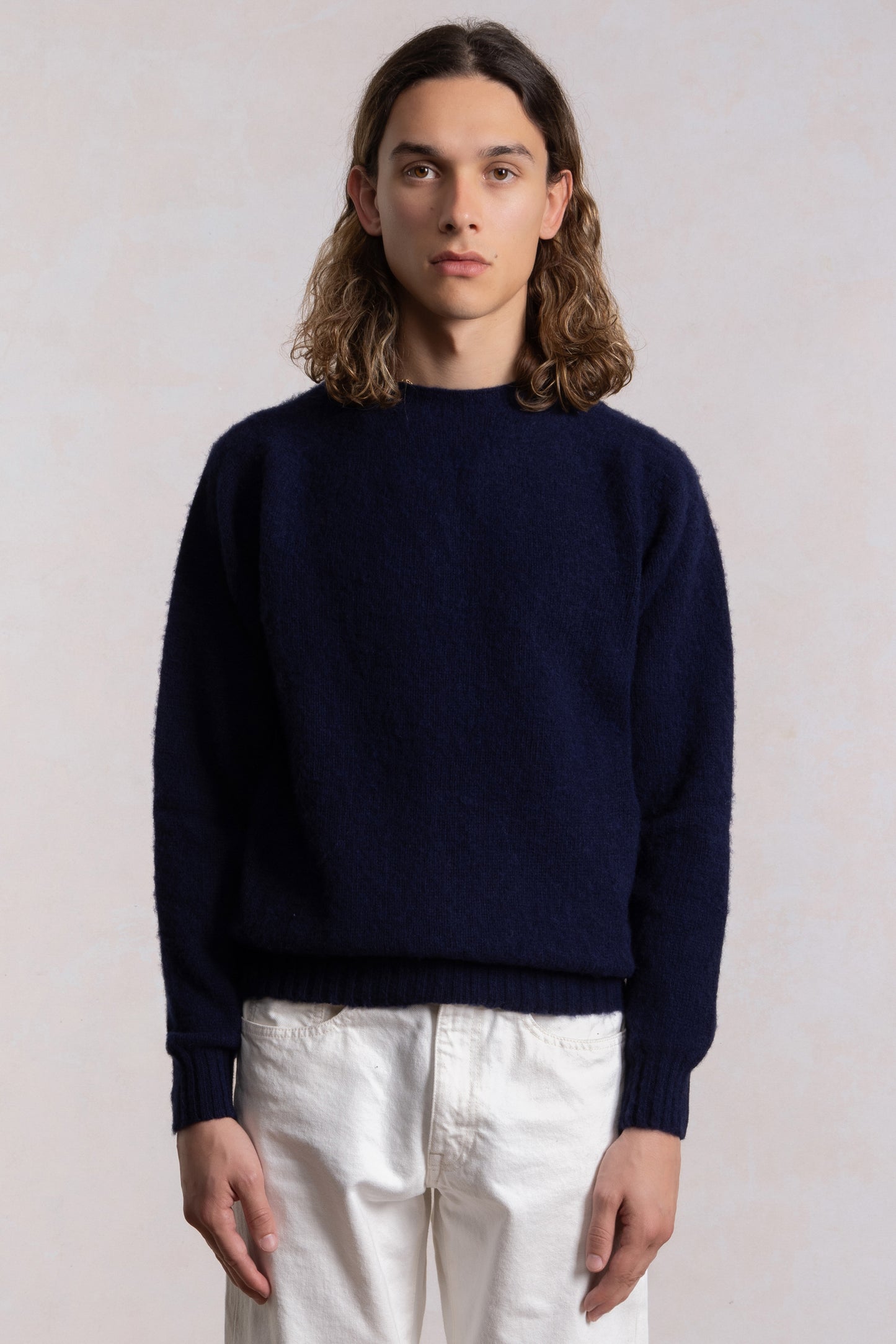 Pull Shaggy Dog en laine - Bleu Marine