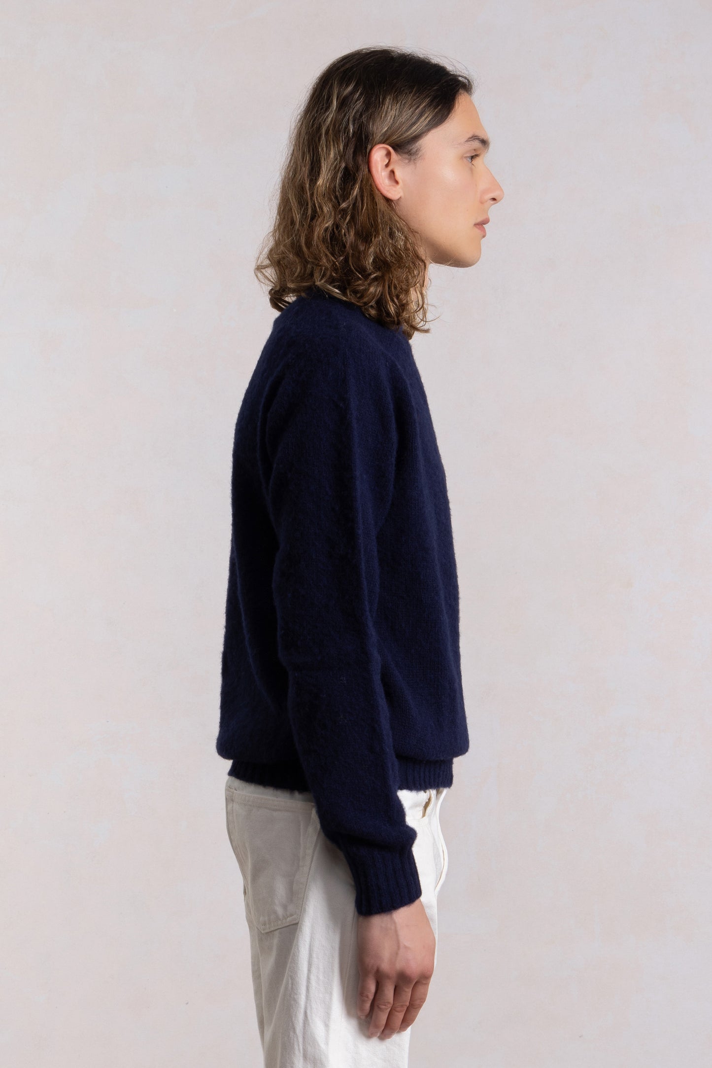 Pull Shaggy Dog en laine - Bleu Marine