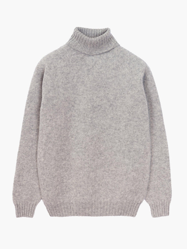 Pull col roulé Shaggy Dog en laine - Gris
