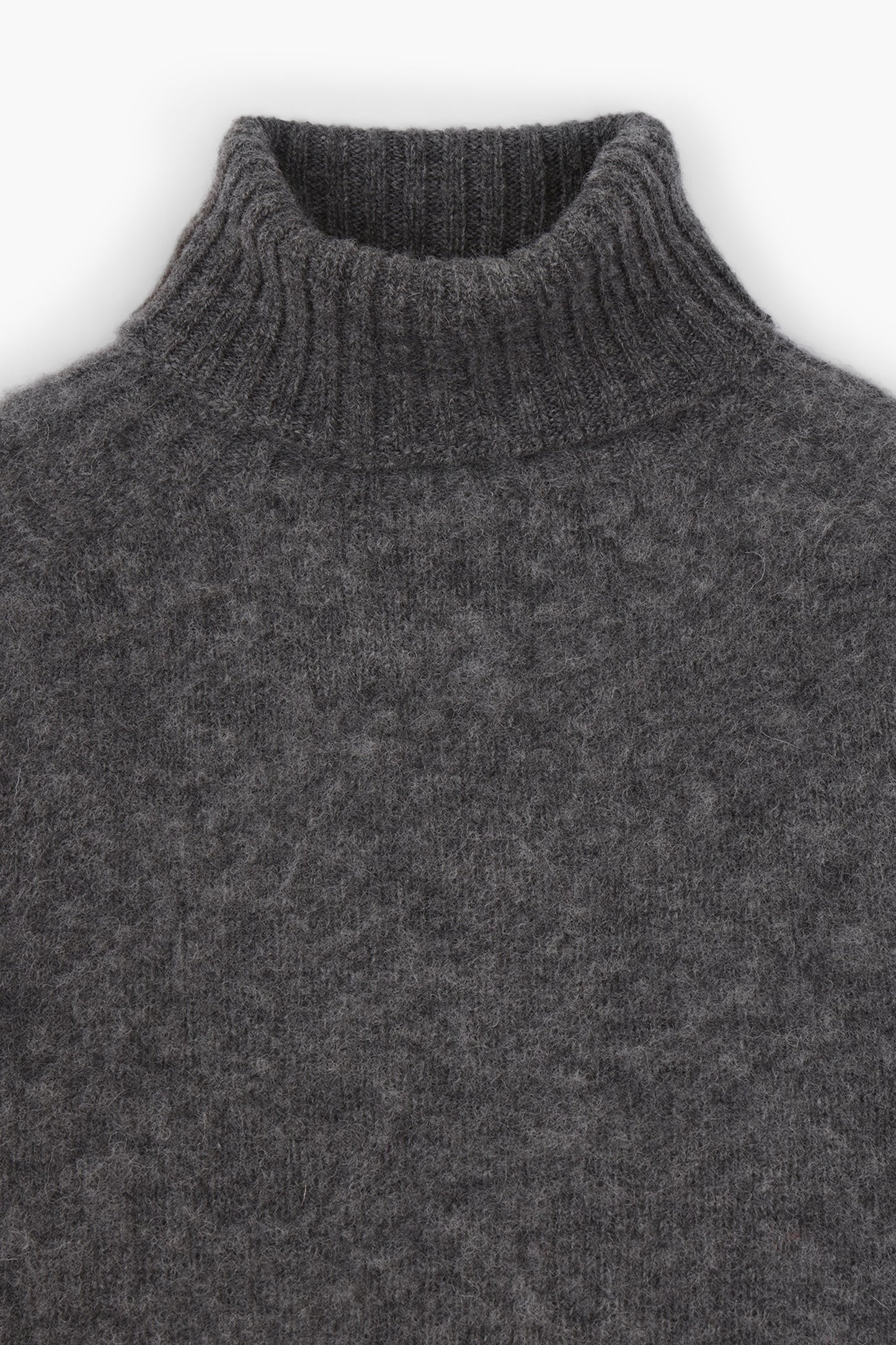 Shaggy Dog wool turtleneck sweater - Dark Grey