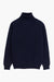 Pull col roulé Shaggy Dog en laine - Bleu Marine