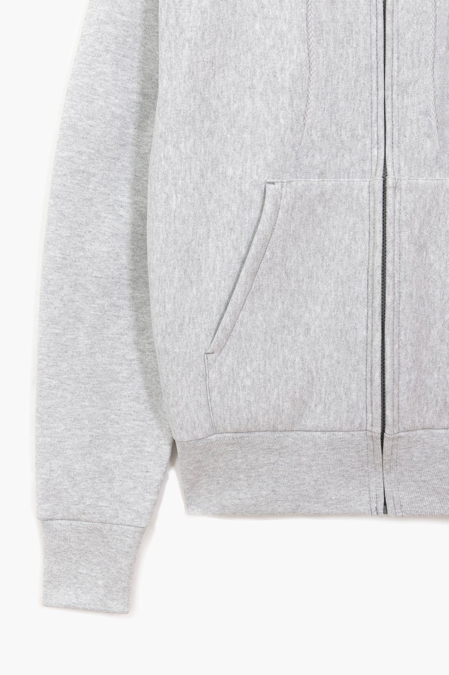 Zipped hoodie Max-weight - Heather Grey