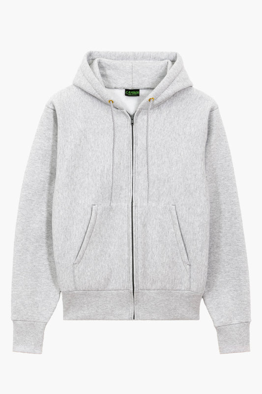 Zipped hoodie Max-weight - Heather Grey
