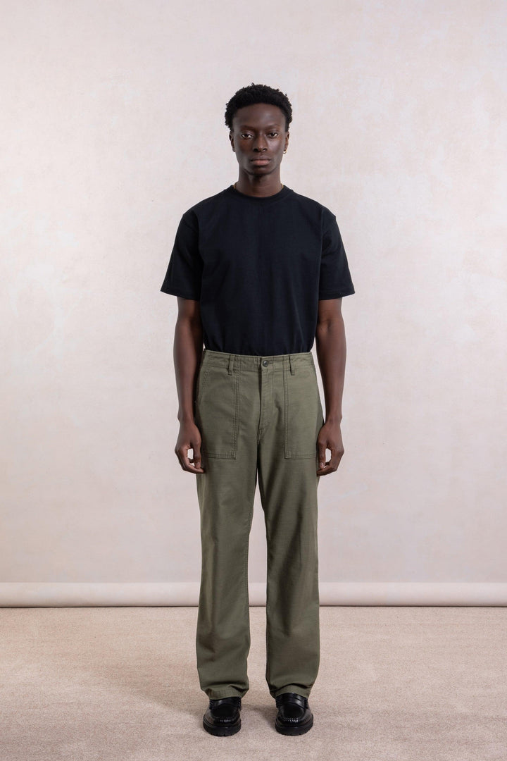 Fatigue pants en coton - Olive