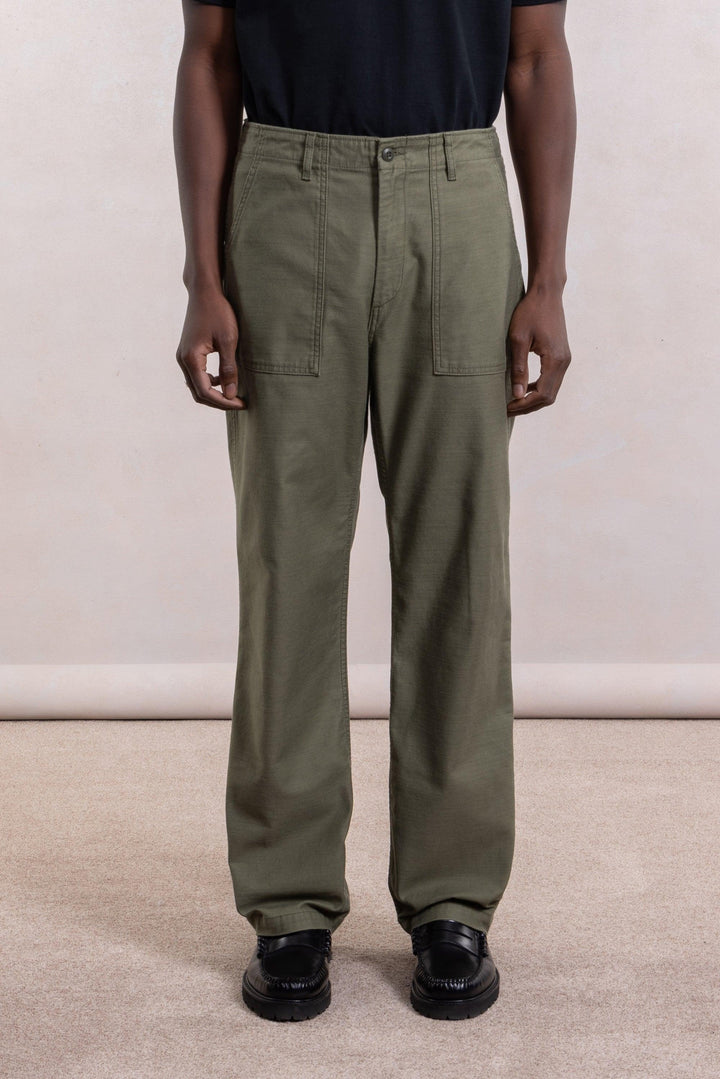 Fatigue pants en coton - Olive