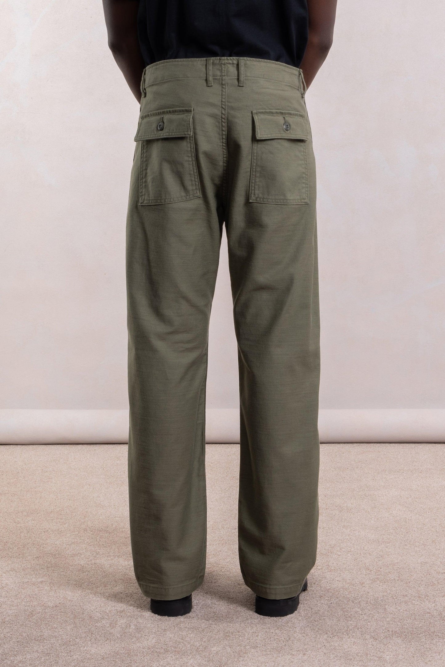 Cotton fatigue pants - Olive