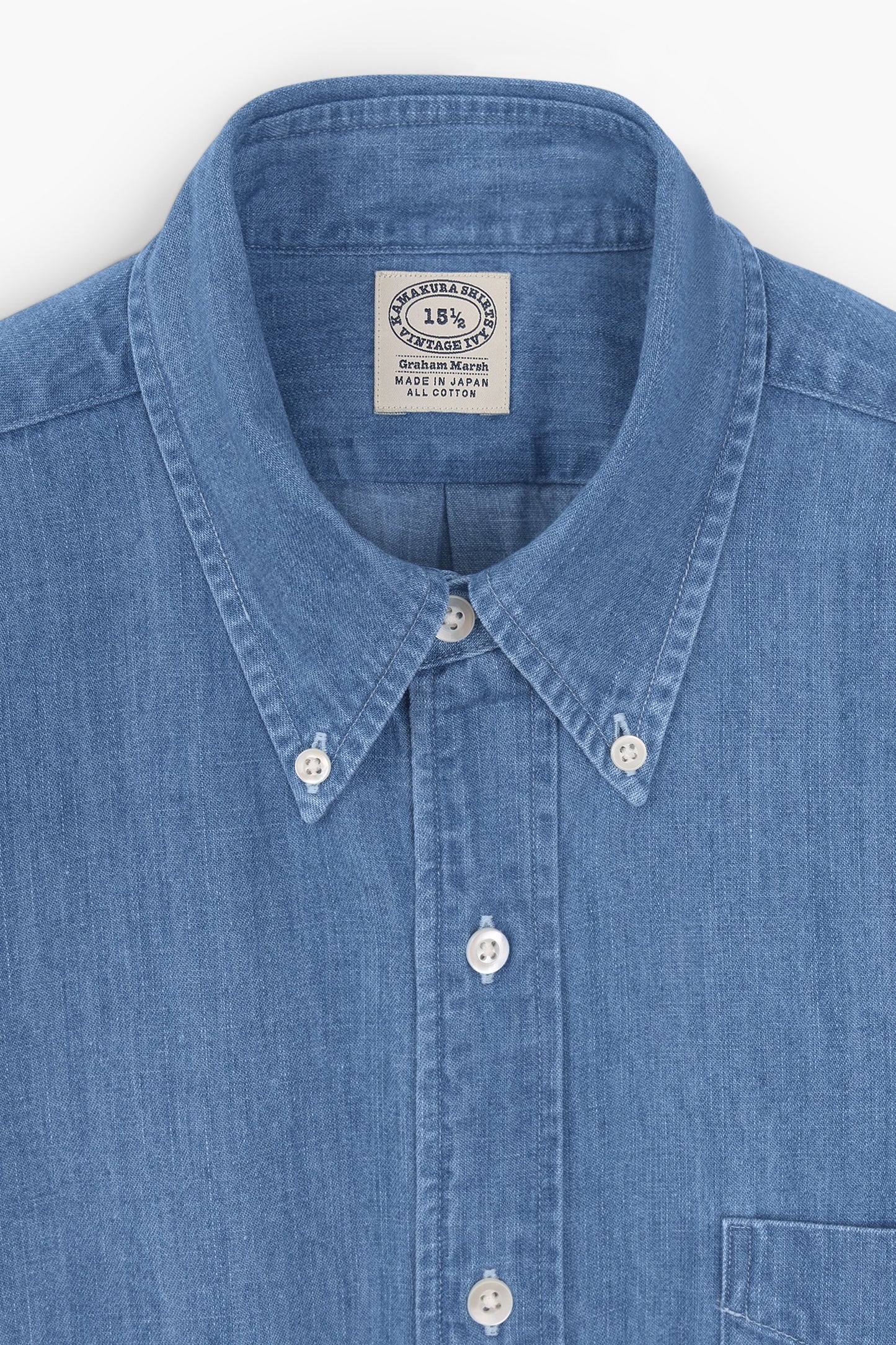 'Vintage Ivy' Shirt - Washed Denim