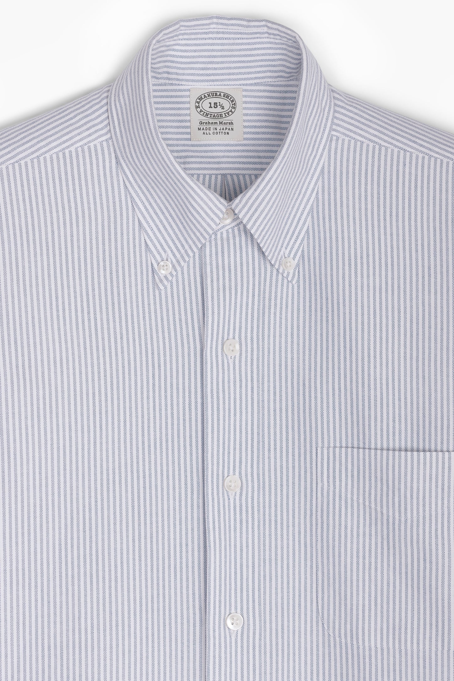 Vintage Ivy' Oxford Shirt - Blue Stripes